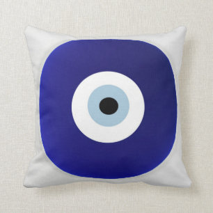 Coussin Conception orientale vintage de motif d'oeil
