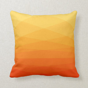 Coussin Conception Polygonale Jaune Et Orange