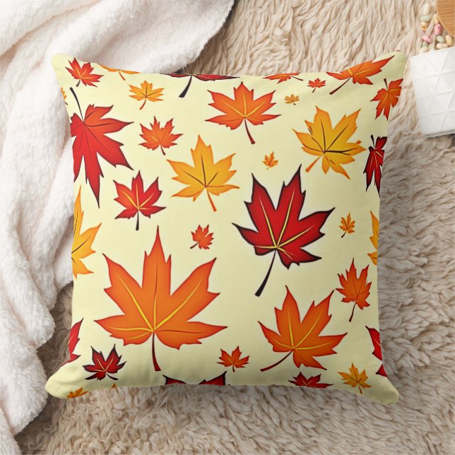 Coussin Conception sans couture de feuillage d'automne (Couverture)