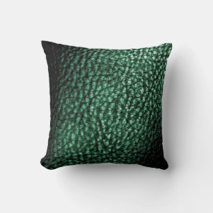 Coussin Conception-Solide en cuir métallique profond de
