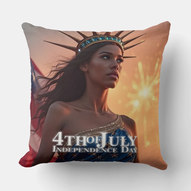 Coussin Conception splendide du 4 juillet - Feux d'artific (Recto)