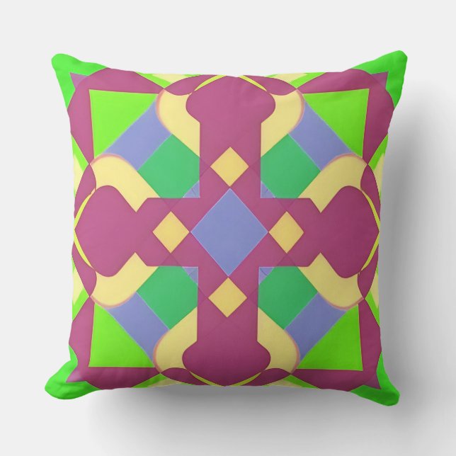 Coussin Conception Symétrique Abstraite (Recto)
