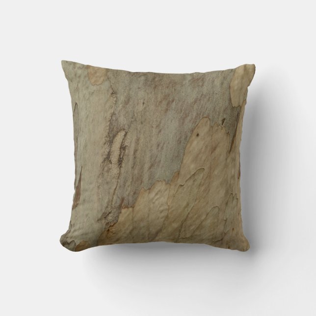 Coussin Conception texturée abstraite naturelle d'écorce d (Recto)