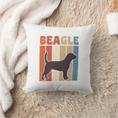 Coussin Conception vectorielle à rayures rétro de chien Be (Couverture)