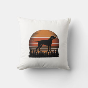 Coussin Conception vectorielle de chien de chasse vintage