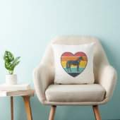 Coussin Conception vectorielle de coucher de soleil au cœu (Chaise)