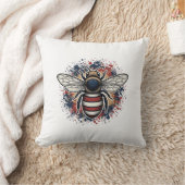 Coussin Conception vectorielle de gravure vintage d'abeill (Couverture)