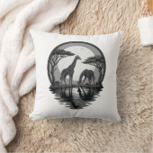 Coussin Conception vectorielle de safari silhouette de gir (Couverture)