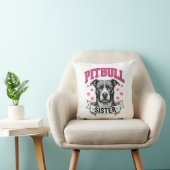Coussin Conception vectorielle de sœur Pitbull amateur de  (Chaise)