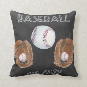 Coussin Conception vintage du tableau de baseball