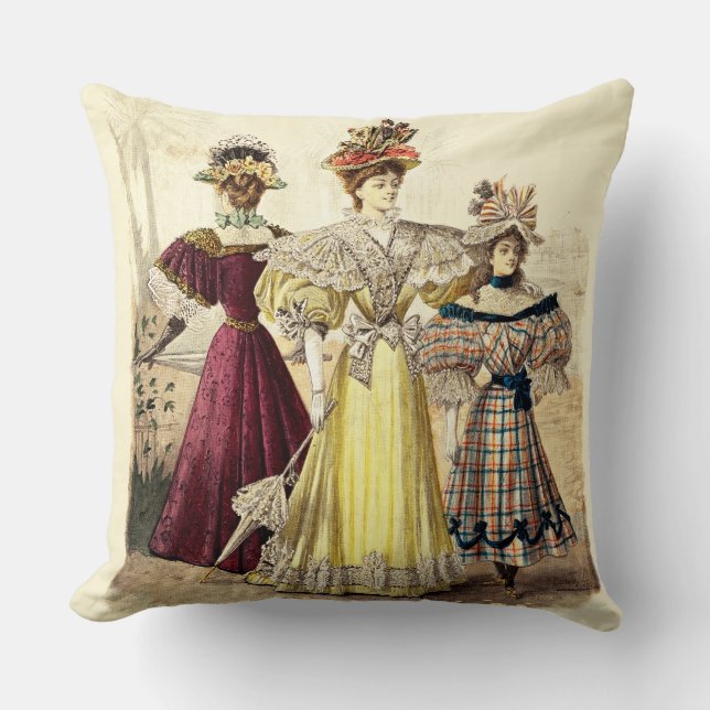 Coussin Conception Vintage Victorian Ladies (Recto)