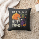Coussin Conceptions de chat de sorcière d'Halloween de cho (Couverture)