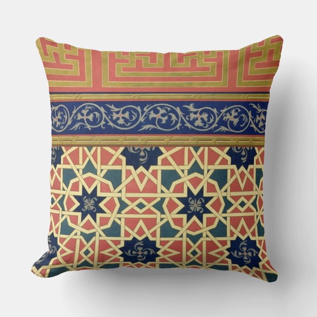 Coussin Conceptions décoratives arabes (litho de couleur) (Recto)