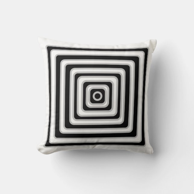 Coussin conceptions d'oreiller noir et blanc el (Recto)