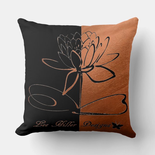Coussin Conceptions Lee Hiller Accents Cuivre Noir (Recto)