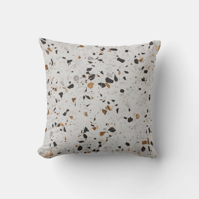 Coussin Concert Terrazzo : Conception abstraite Vintage (Recto)