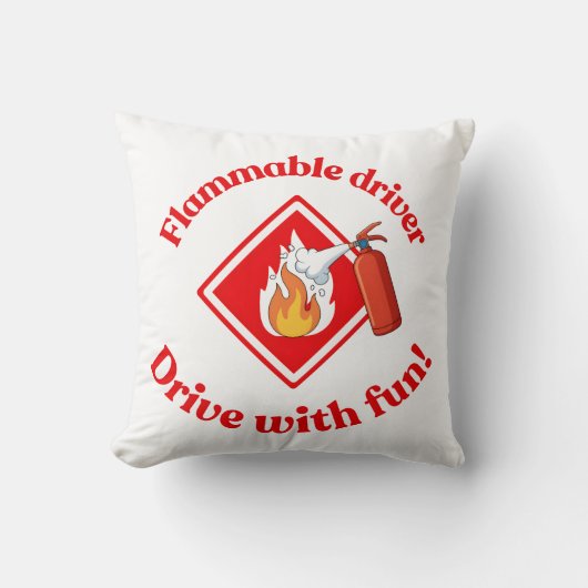 Coussin Conducteur Inflammable | Drôle ADR Marchandises Da (Recto)