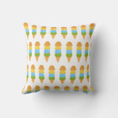 Coussin cône crème glacée coloré (Verso)