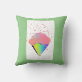 Coussin CONE DE CRÈME DE GLACE POP ART Enfants Lancer l'or (Verso)