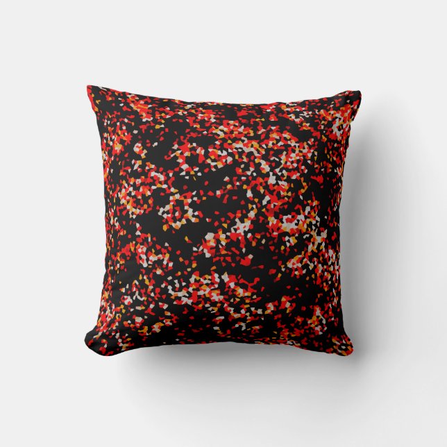 Coussin Confetti d'automne foncé (Recto)