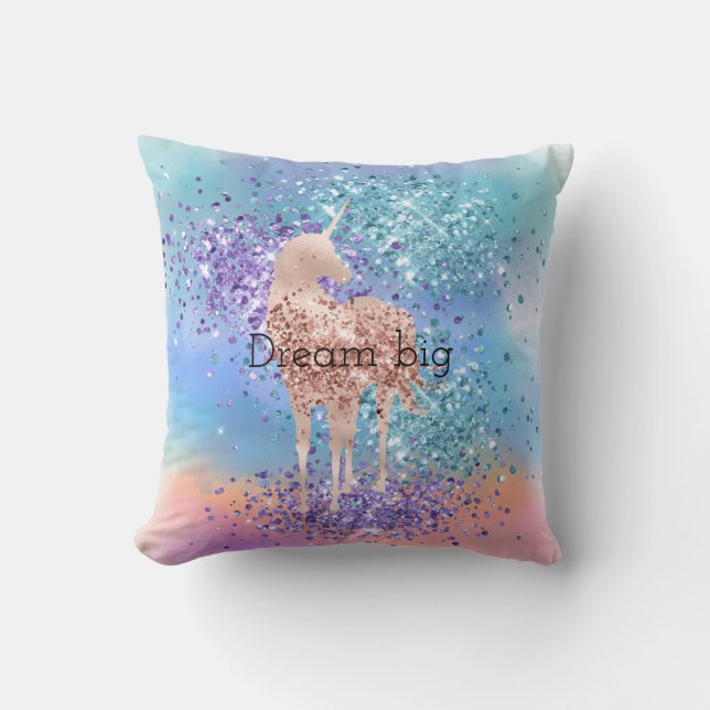 Coussin Confetti de Parties scintillant d'eau violette de  (Recto)