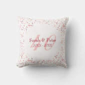 Coussin Confetti de ruby Stardust, 40e anniversaire Mariag (Recto)