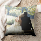 Coussin Confetti d'or Elegant Photo Personnalisé (Couverture)
