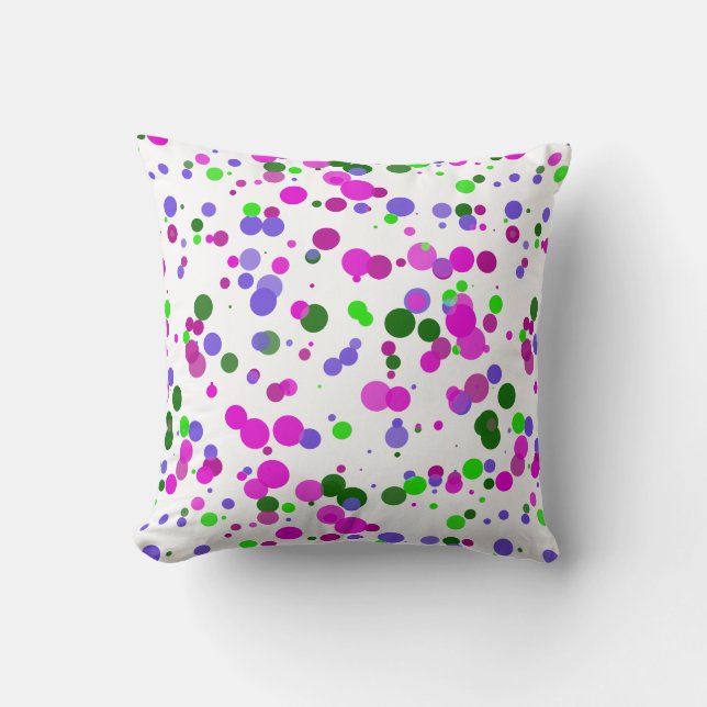 Coussin Confettis à pois roses (Recto)