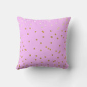 Coussin Confettis roses et or Points Modernité Élégance (Verso)