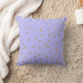Coussin Confettis violets et dorés Moderne Élégance Glamou (Couverture)