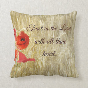 Coussin Confiance dans le Seigneur Bible Verse