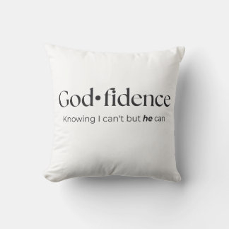 Coussin Confiance en Dieu Citation Élégante minimaliste