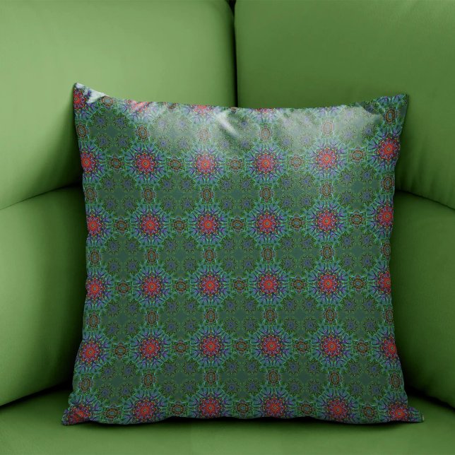 Coussin Confianza texture textile mandala motif (Créateur téléchargé)