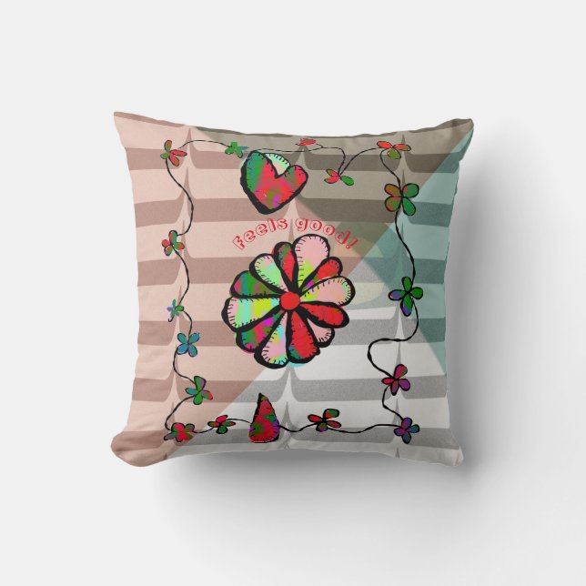 Coussin Confortez l'Oreiller Joyeux et Moderne (Recto)