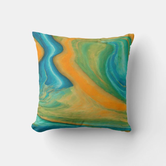 Coussin "Conil". Un Mélange Abstrait coloré (Recto)