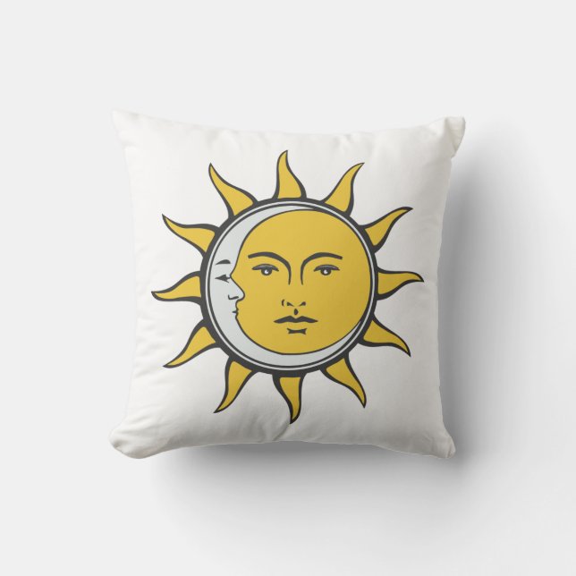 Coussin Conjonction du Soleil Doré et de la Lune d'Argent  (Recto)
