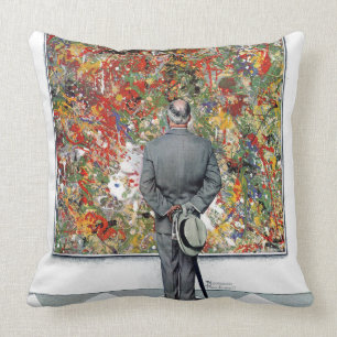 Coussin Connaisseur d'art par Norman Rockwell