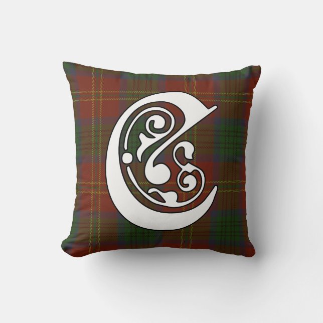 Coussin Connolly Clan Tartan Monogram (Recto)