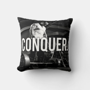 Coussin CONQUER - "Construction du corps" Exercice Motivat