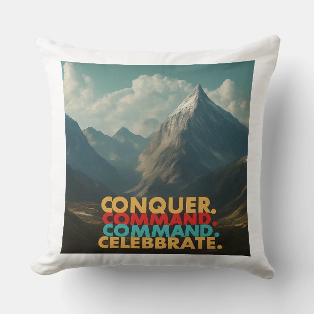 Coussin Conquérir, commander, célébrer (Recto)