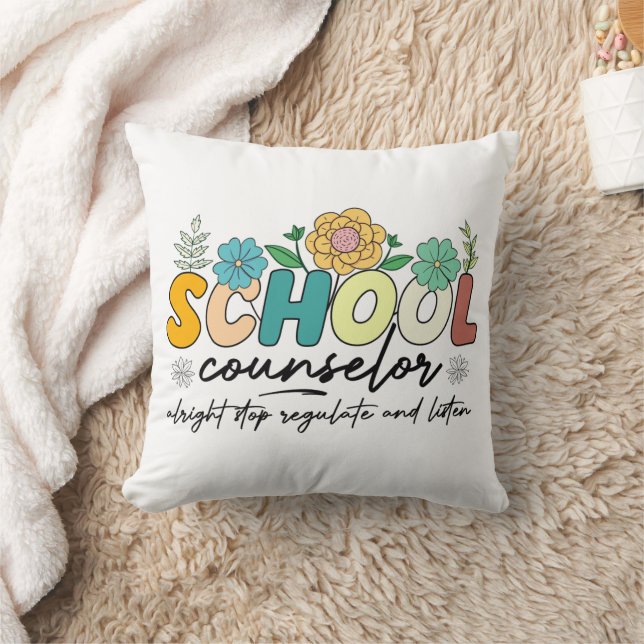 Coussin Conseiller scolaire Arrêtez de réglementer et d'éc (Couverture)