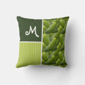 Coussin Conserves au vinaigre vertes ; Motif de conserves (Verso)