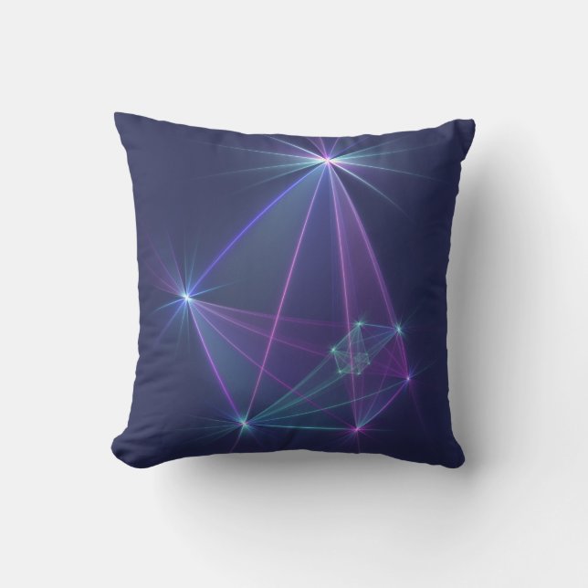 Coussin Constellation, Art Fractal Abstrait Fantastique (Recto)