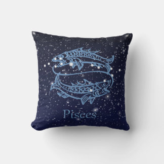 Coussin Constellation des Poissons et signe du zodiaque av