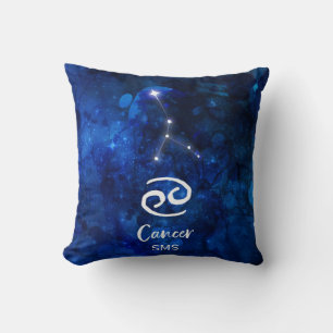 Coussin Constellation du zodiaque Cancer Monogramme Galaxi