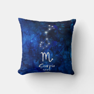 Coussin Constellation du zodiaque Scorpion Galaxie bleue M