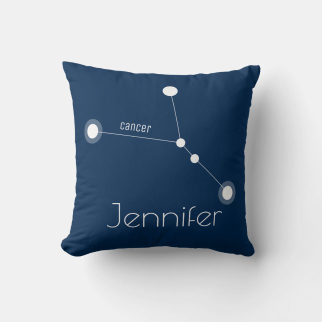 Coussin Constellation Zodiaque de cancer personnalisée (Recto)