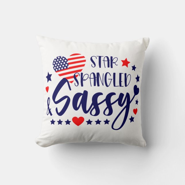 Coussin Constellé d'étoiles et sassy (Recto)