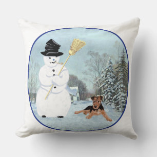 Coussin Construire un bonhomme de neige