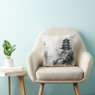 Coussin Construire une peinture asiatique traditionnelle